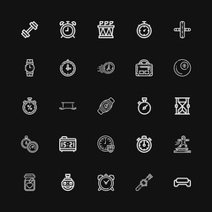 Editable 25 stopwatch icons for web and mobile