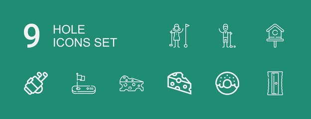 Editable 9 hole icons for web and mobile
