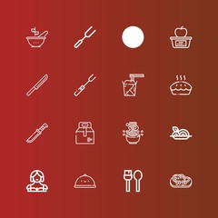 Editable 16 plate icons for web and mobile