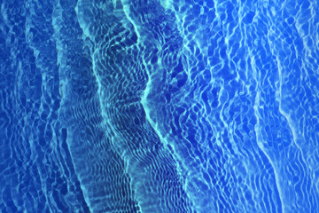 Macro photo of beautiful blue water