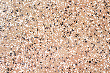 Brown terrazzo old texture with white and black patterns  abstract on background