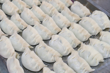 Obraz premium Different flavors of dumplings,homemade and healthy.