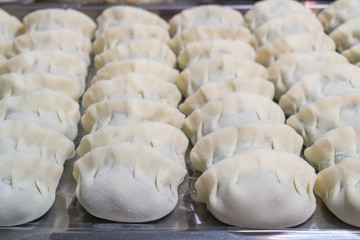 Fototapeta na wymiar Different flavors of dumplings,homemade and healthy.