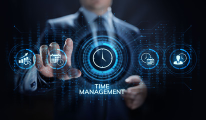 Time management project planning business internet technology concept.