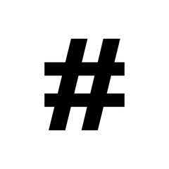 hashtag - symbol icon vector design template