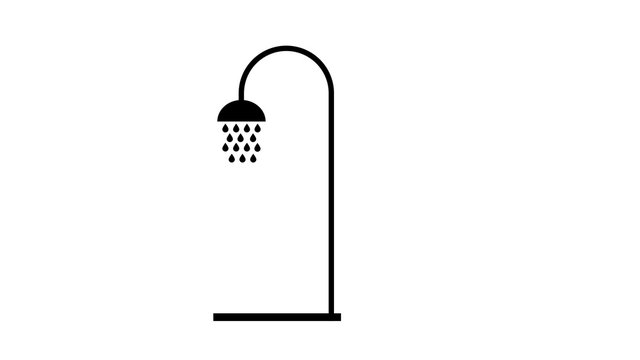 Line shawer icon isolated on white background