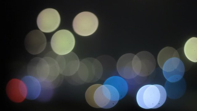 Blurred city lights at night, abstract boken  background