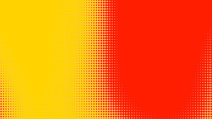 Dots halftone orange yellow color pattern gradient texture with technology digital background. Dots pop art comics with summer background.