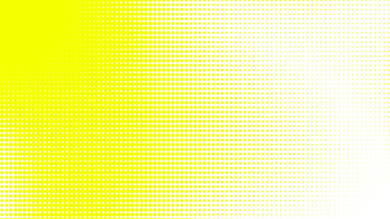 Dots halftone white yellow color pattern gradient texture with technology digital background. Dots pop art comics with summer background.
