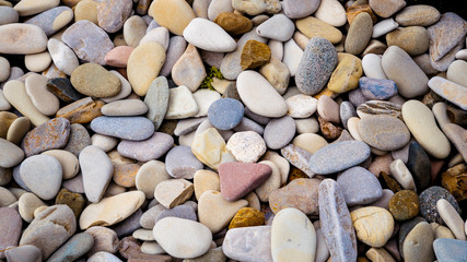 Sea stones pebbles, natural background