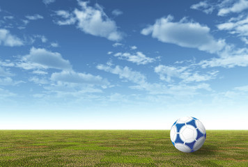 Field and soccer ball
