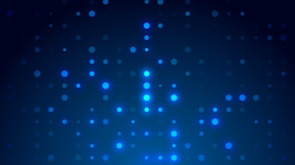 Dot  white blue pattern screen led light gradient texture background. Abstract  technology big data digital background. 3d rendering.