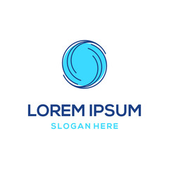 Letter S Water Circular Abstract Creative Icon Modern Logo Design Template Element Vector