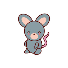 Obraz na płótnie Canvas cute mouse animal comic character