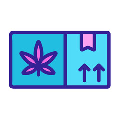 parcel of cannabis icon vector. A thin line sign. Isolated contour symbol illustration