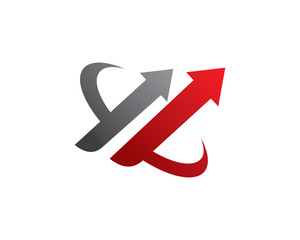 Arrow logo template design, emblem, symbol or icon