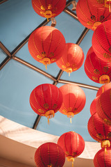 Fototapeta na wymiar lantern in chinese temple