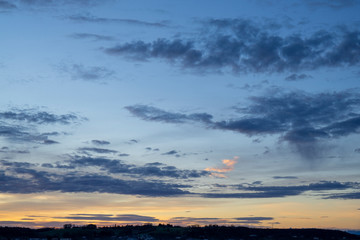 beautiful sunrise in the south of France