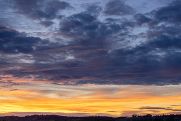 Obraz na płótnie Canvas beautiful sunrise in the south of France