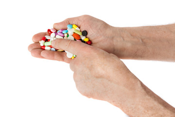 Hands with pills