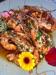 grilled shrimp with vegetables