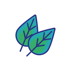 tea leafs nature isolated icon