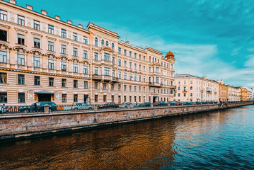 Canal Gribobedov. Urban View of Saint Petersburg. Russia.