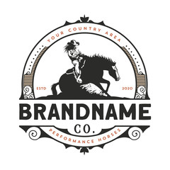 Horse training logo design