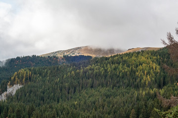 Autumn view of Bucegi Mountains, Bucegi National Park, Romania, perfect day for hiking