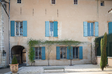 courtyard garden ,Perne les Fontaines ,provence , France.