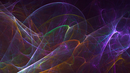 Fractal 3D rendering abstract and shiny background