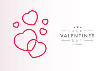 Lovely happy valentine's day background Free Vector. Valentine's party poster with hearts Free Vector