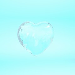 3d illustration with hearts. 