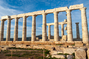 Fototapeta premium Ancient Cape Sunio in Greece