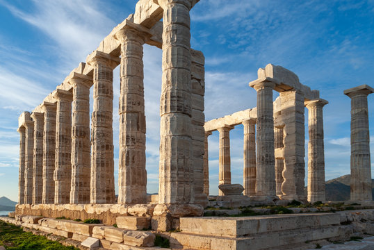 Ancient Cape Sunio in Greece