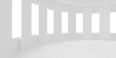 Futuristic White Architecture Design Background