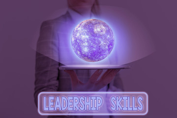 Word writing text Leadership Skills. Business photo showcasing Skills and qualities that leaders...