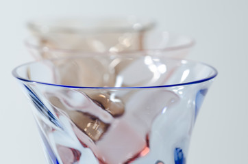 Elegant and Colorful Wine Glasses.