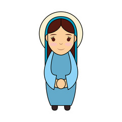 cute mary virgin manger character