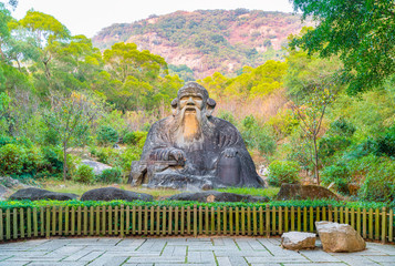 Laozi's stone carving in Qingyuan mountain, Quanzhou City, Fujian Province, China