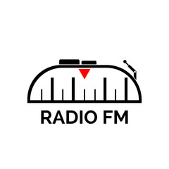 radio broadcast logo icon vector illustration design