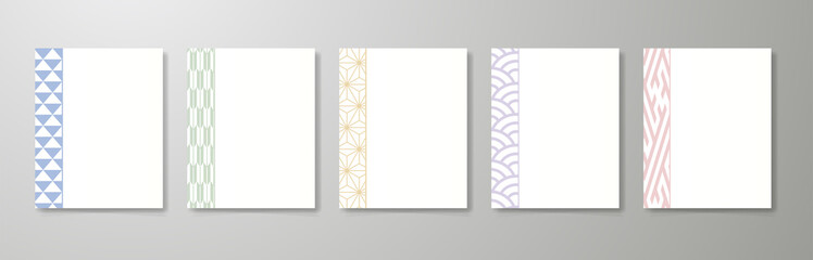 Obraz premium 和風素材 和柄テンプレート 背景 見出し 豪華 和 季節 和菓子 和食 メニュー カタログ 短冊