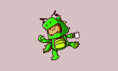 Kid monster costum mascot