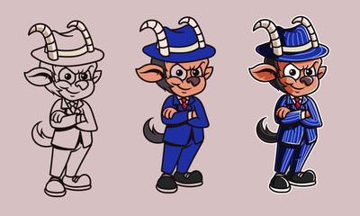 Cute goat mascot