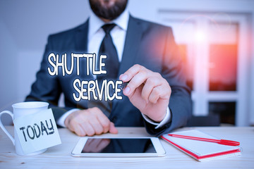 Word writing text Shuttle Service. Business photo showcasing intended to shuttle passengers between...