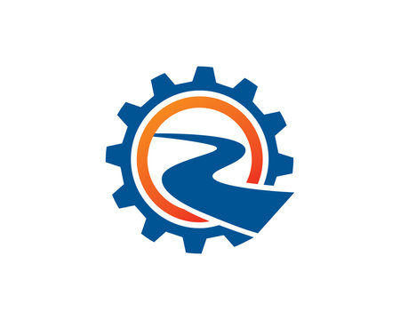 Highway logo template design, emblem, symbol or icon