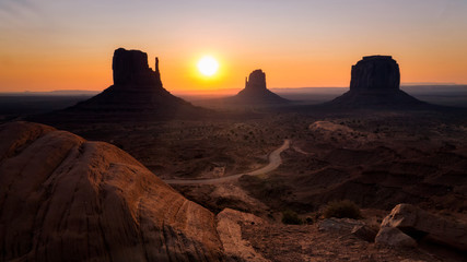Sunrise at the Monument Valley