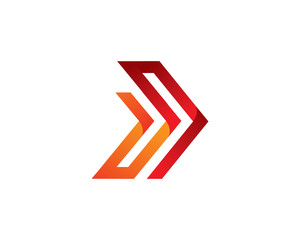 Arrow logo template design, emblem, symbol or icon