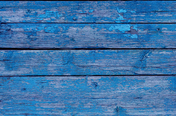 Obraz premium Wooden background with boards in blue