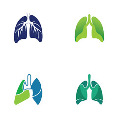 Lungs Organ medical clinic health vector logo design template
